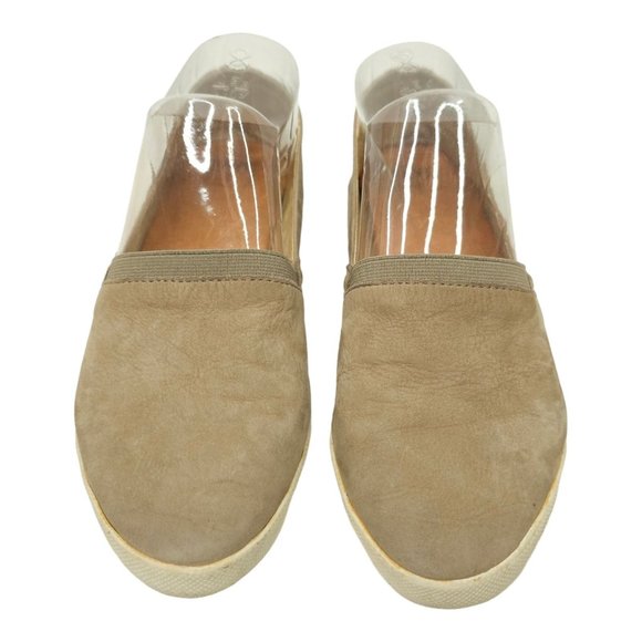 Frye Melanie Womens Slip On Sneaker Size 7.5 Nubuck Leather Taupe Gray Shoes - Picture 10 of 12